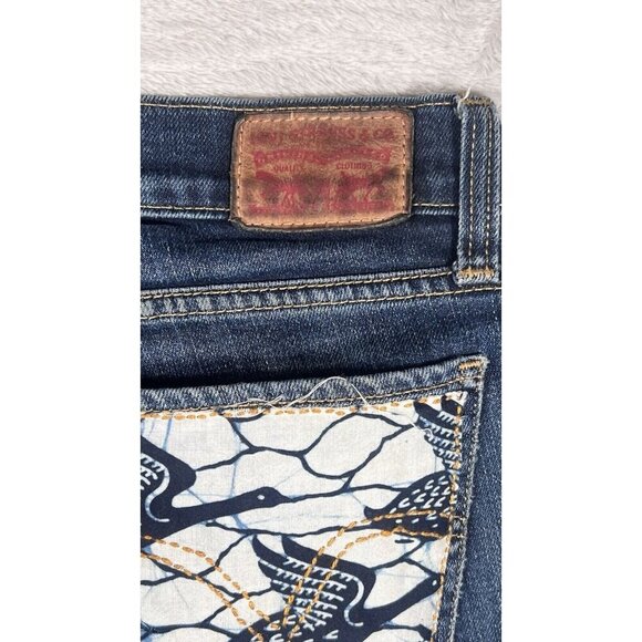 Levi’s 601 Pin Skinny Jeans - W28 L25 Unique Bird Print Pocket - Picture 6 of 16